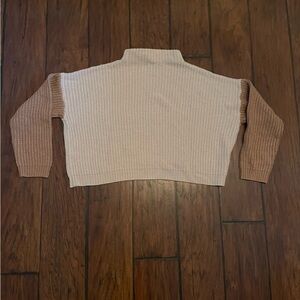 Two-tone Forever21 Mock-neck Sweater Size Small